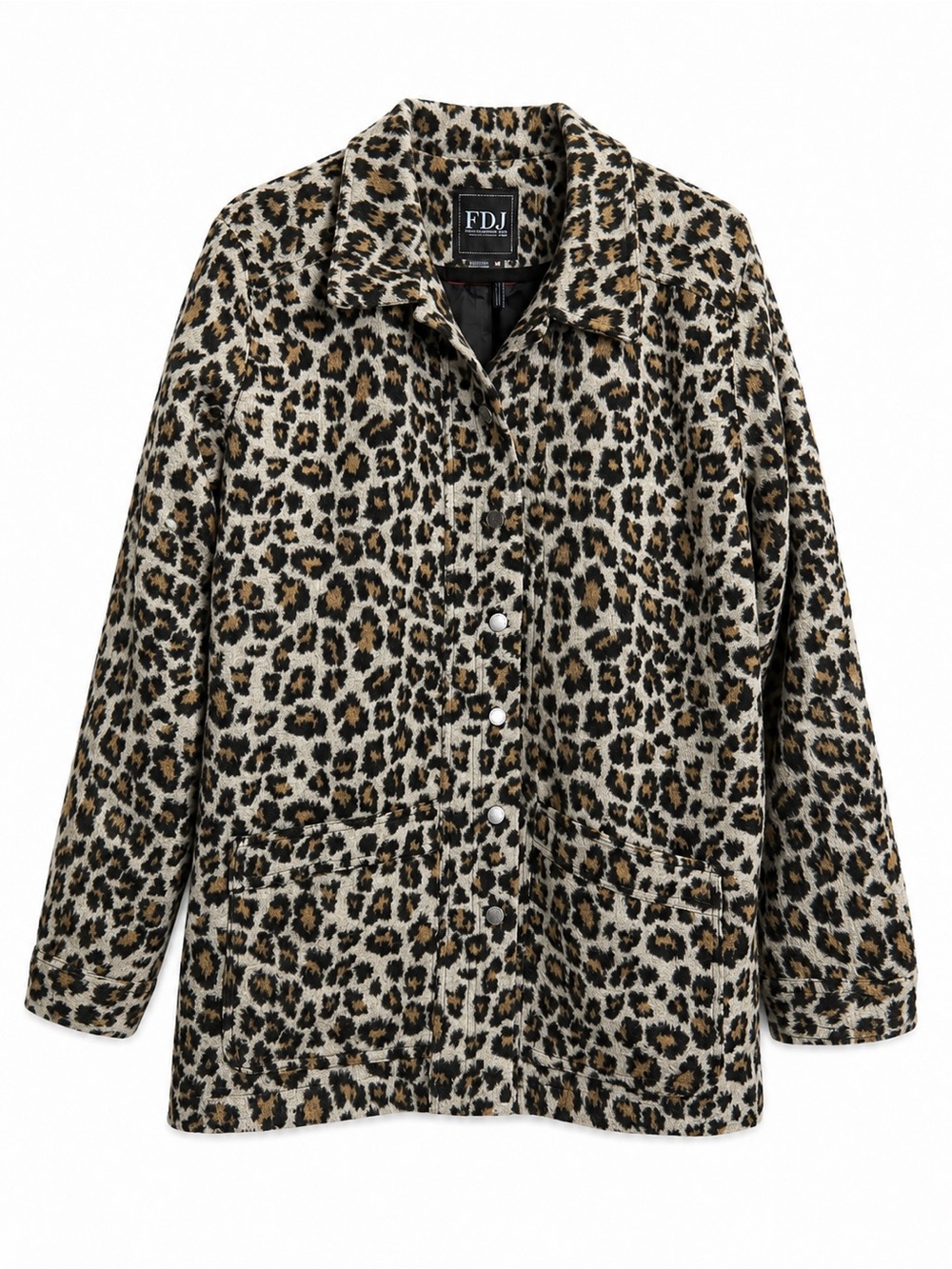 FDJ French Dressing Jeans Leopard Print Wool Shacket in Excellent Condition